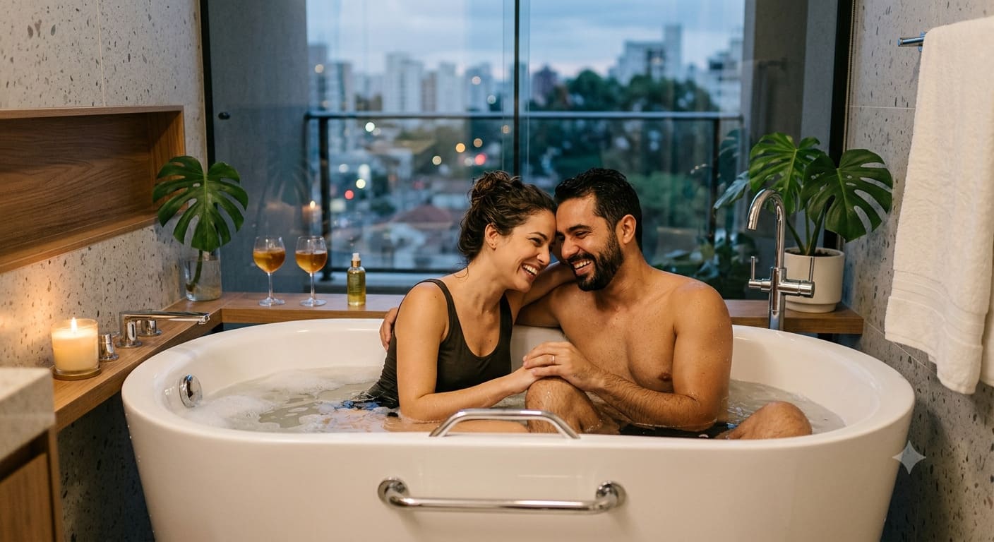 Banheira para apartamento: como unir conforto e sofisticação mesmo em espaços compactos 1 Banheira para apartamento